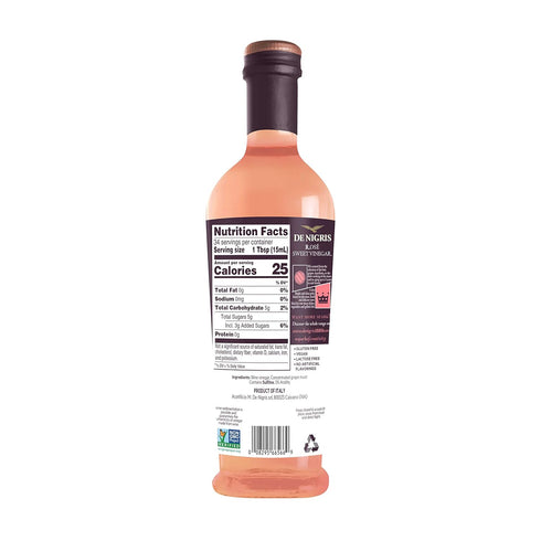 16,9 Oz (500ml) De Nigris Sweet Ros Wine Balsamic Vinegar Of Modena | Red Wine Vinegar Sweet And Sour Condiment