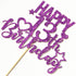 INNORU Purple Glitter Happy 13th Birthday Cake Topper - Cheers to 13 Years Party Decorations