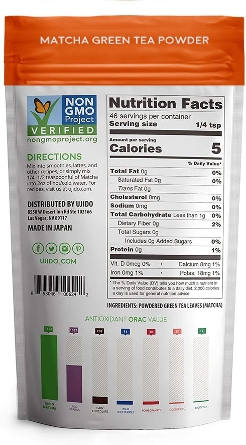 Ujido Summer Harvest Culinary Matcha, 2 oz., 46 Servings – Gluten Free & Keto Friendly Japanese Matcha Powder