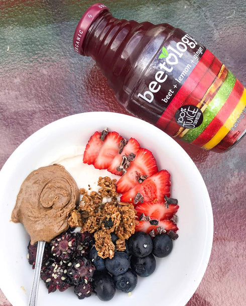 8.45oz (6 Pack) 100% Packed Beetology Organic Beet, Lemon and Ginger Juice | Cold Pressed | Heart Healthy | Nutrient