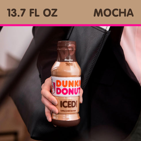 Dunkin' Donuts 13.7 oz, 12 Pack Dunkin' Mocha Iced Coffee Bottle, fl