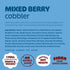 100% 1 9 Frozen Evergreen Mixed Berry Cobbler Waffles, Whole Grain, Full Combined Serving of Fruits & Veggies, No