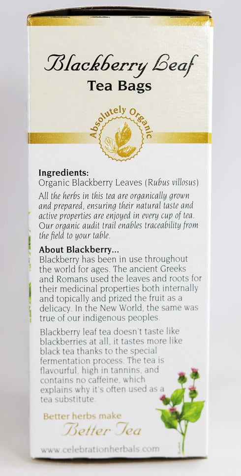 CELEBRATION HERBALS Blackberry Leaf Organic Tea, 24 Bags, 29g/1.02 oz