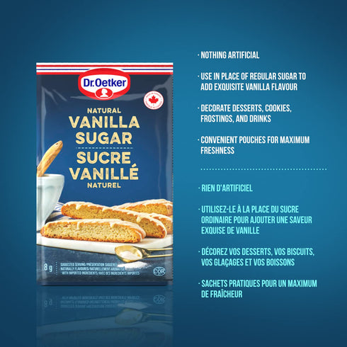 Dr. Oetker 1.68 Natural Vanilla Sugar, Ounce