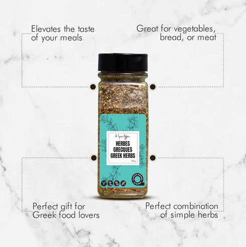 90 (3.2 oz) A Spice Affairs Greek Herbs | Classic, Fragrant & Mediterranean Herb Blend | All-Natural, Non-GMO