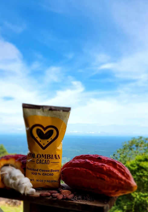 Colombian Cacao 100% Raw Cacao Beans Unroasted Pure Colombian Whole Cacao Beans Natural Superfood Rich in Antioxidants