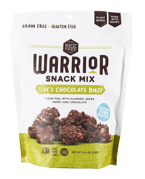 BeeFree Warrior Mix Gluten Free Granola - Chunky Bites, Low Carb, Grain Free, 9 Oz Bag