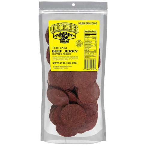 Old Trapper Double Eagle Beef Jerky, Teriyaki Flavor, 21 Ounce Package, Natural