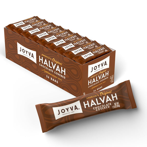 Joyva Halvah Chocolate Covered, 1.75oz Pack of 36 | A Delicious Sesame
