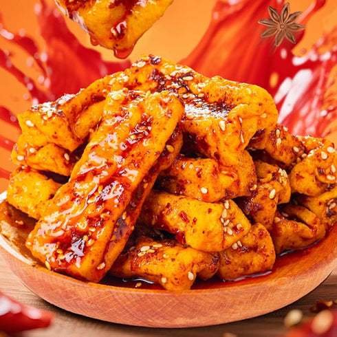 laweny tofu3.52oz/100g, Dried tofu ,Spicy dried ready to eat spicy tofu in open bags, snacks and office snacks