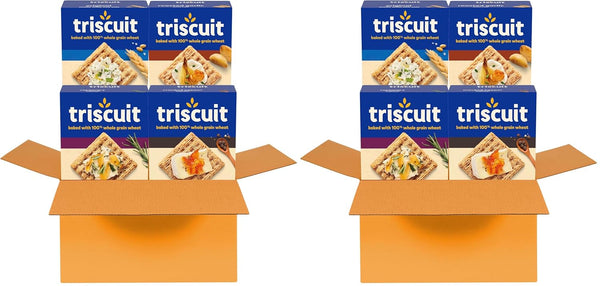 Triscuit Whole Grain Wheat Crackers 4 Flavor Variety Pack, Lunch Snacks, Bulk