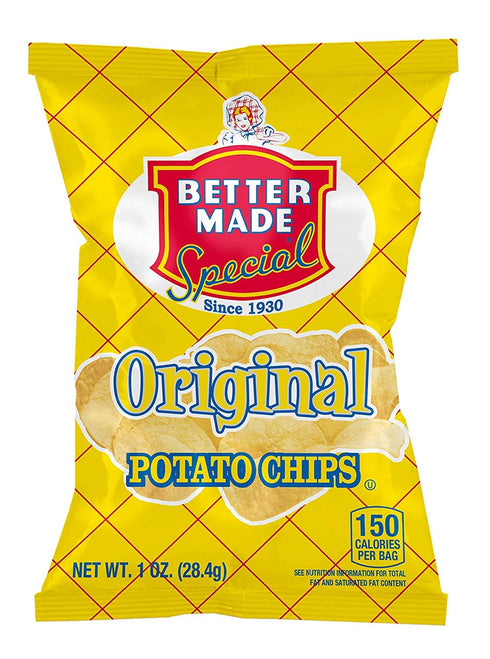50 Pack 50 1 oz. Better Made Special Potato Chips (Original) - - x Bags - Crunchy, Individual Snacks Made from Fresh