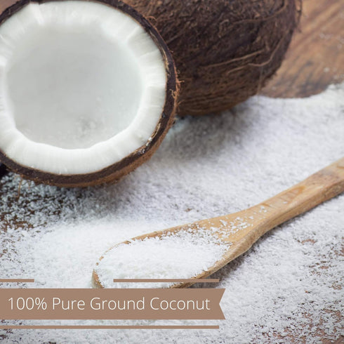 24 Oz (1.5 LB) Gourmet Macaroon Ground Coconut by Its Delish Jumbo Container Raw, Unsweetened, Natural & Gluten-Free