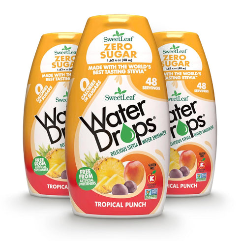 SweetLeaf Water Flavoring Drops - Stevia Water Enhancer, Sugar Free, Zero Calorie, Tropical Punch, 1.62 Fl Oz (Pack of