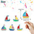 SugarGera Set 18 sailboat of cupcake toppers-with a nautical theme Dessert Decorations for a Boy or Girl's Birthday
