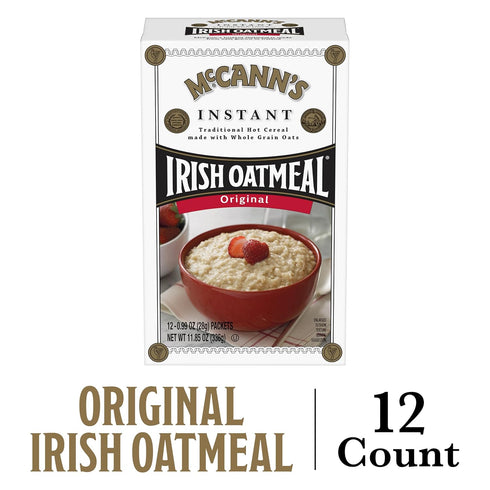 12 Packets McCann's Instant Irish Oatmeal, Regular