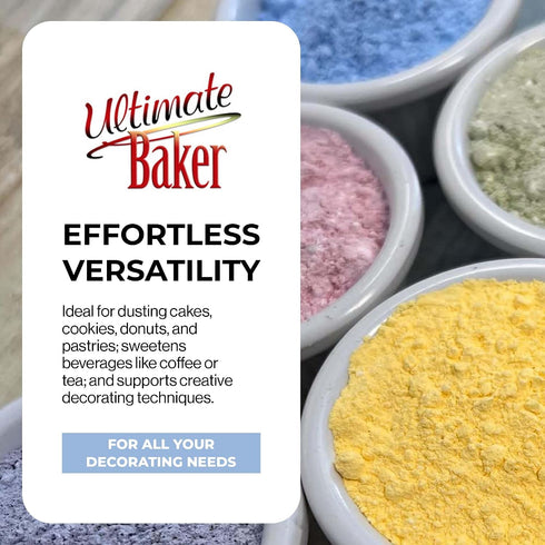 (1lb Ultimate Baker Powdered Sugar - Naturally Colored Icing Sugar for Icing & Frosting with Extra Fine Grain