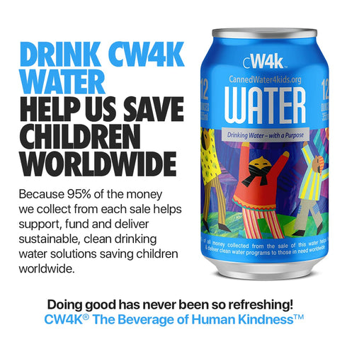 CannedWater4Kids (CW4K) CW4K 12-oz (1 24 Purified Canned Water in Aluminum Cans. BPA-free. Eco-friendly. Case, cans)