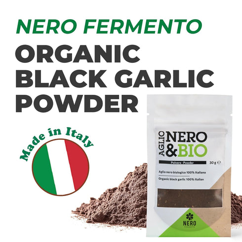 30gr bulbs. (Pack 1) Nero Fermento Organic Black Garlic Powder, Produced by Natural Fermentation of Voghiera Garlic