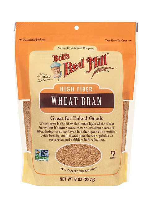 Bob's Red Mill Wheat Bran, 8oz (Pack of 1) - Vegan, Non GMO, Kosher