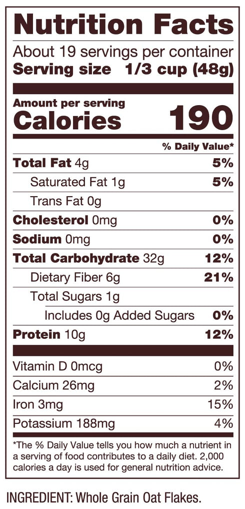 32oz (Pack 4) 10g Bob's Red Mill Gluten Free Protein Oats, of - Protein/Serving, Non GMO, Whole Grain, Vegan, Kosher