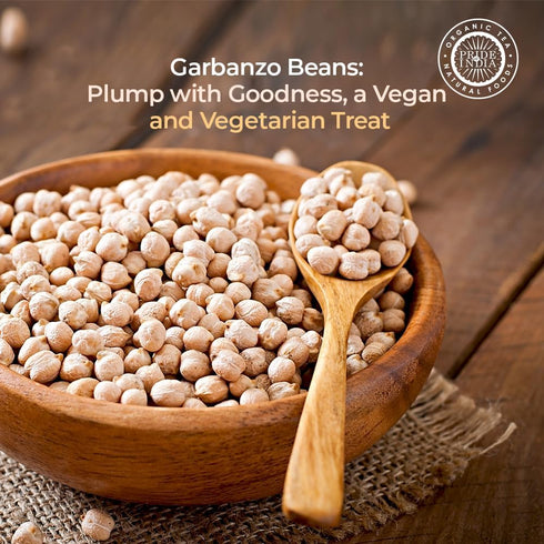 10mm 1.5 Pride Of India - Indian Whole White Garbanzo Beans - Protein & Fiber Rich Kabuli Chana, Pound Jar