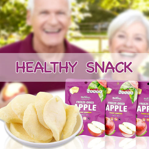 10 Pack Pack, 0.35 ONETANG Freeze-Dried Fruit Apple Chips, Single-Serve Non GMO, Kosher, No Add Sugar, Gluten free