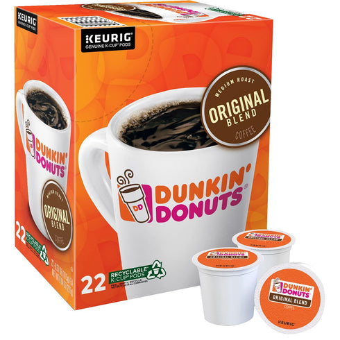 22 Dunkin' Original Blend Medium Roast Coffee, Keurig K-Cup Pods