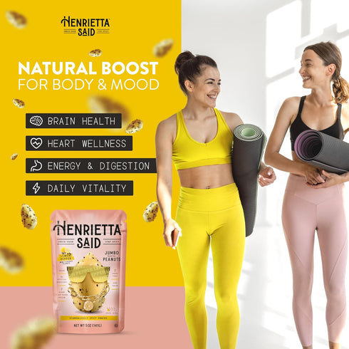 Pack Packed 4 (5-oz) Packs Henrietta Said Wing-Flavored Peanuts - Variety - Truly Good Foods Shelled Snacking Nuts
