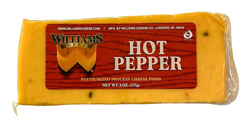 Marattt Williams Cheese Hot Pepper Block 8oz