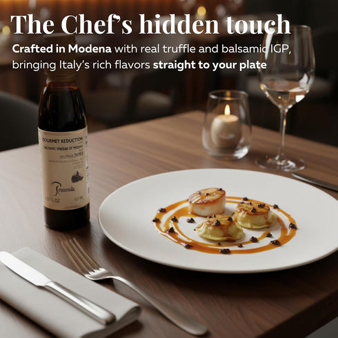 5.07 fl.oz. PENINSOLA Gourmet Balsamic Reduction with Truffle Authentic Italian Glaze with Balsamic Vinegar of Modena
