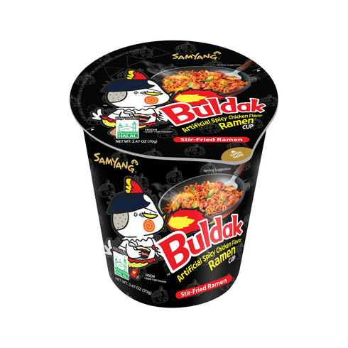(Pack 6) Samyang Buldak Spicy Hot Chicken Stir-Fried Cup Noodles