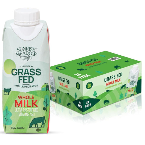Sunrise Meadow Shelf Stable Whole Milk, Grass Fed Milk Carton Sourced from