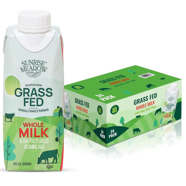 Sunrise Meadow Shelf Stable Whole Milk, Grass Fed Milk Carton Sourced from