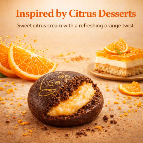 35g Pack Pack 5 Zyluc Mini Black Crackers Orange Flavored Snack with Cocoa & Citrus Blend On-the-Go Crisp Texture