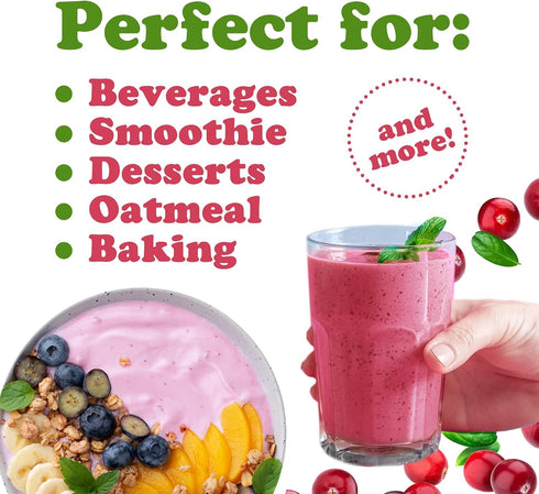 1 Food to Live Cranberry Juice Powder, Pound Great for Juices, Smoothies, Yogurts & Breakfast Drinks. Spray-Dried