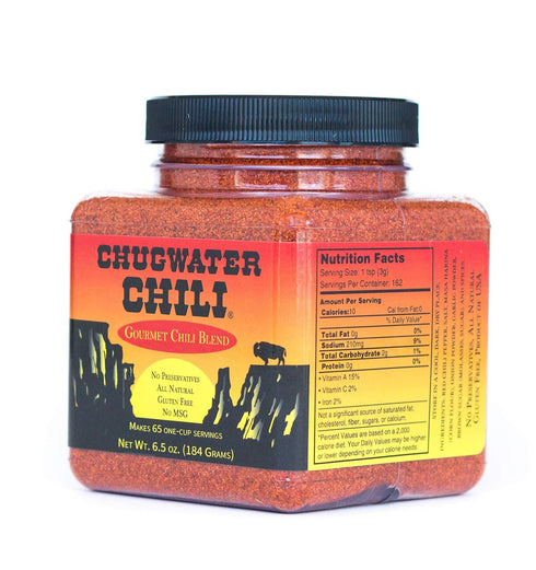 Chugwater Chili Gourmet Chili Seasoning Mix & Taco Seasoning, 6.5oz Tub, All Natural, Gluten Free, No MSG, 12 Spices