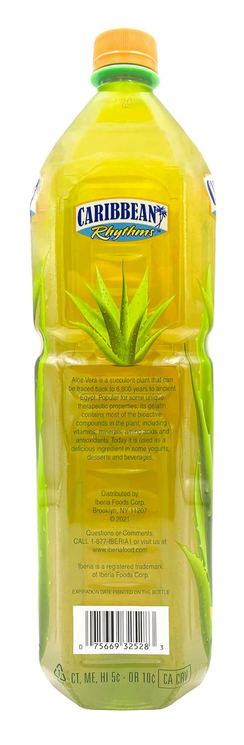 CARIBBEAN RHYTHMS 1.5L (Pack 2) Aloe Vera Drink with Aloe Pulp, Mango