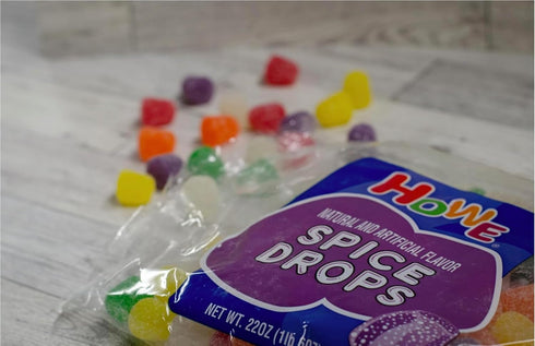 6 Howe Spice Drops, Chewy Candy, Case