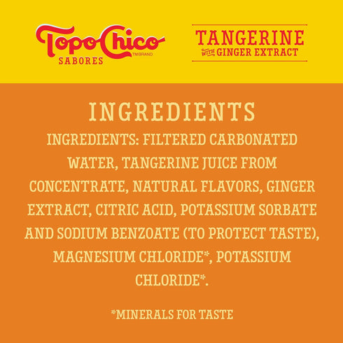 12oz (Pack 2) Topo Chico Sabores Tangerine with Ginger Extract Can