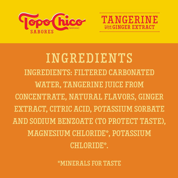 12oz (Pack 2) Topo Chico Sabores Tangerine with Ginger Extract Can