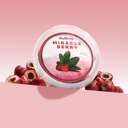 Fruit Me 30 Miracle Berry Whole Fruit - Gently Dried Miracle Fruit Seedless Halves - Sweeten Those Sour Moments