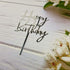 Happy Birthday Acrylic Cake Topper Party Decorations, Mirror Silver