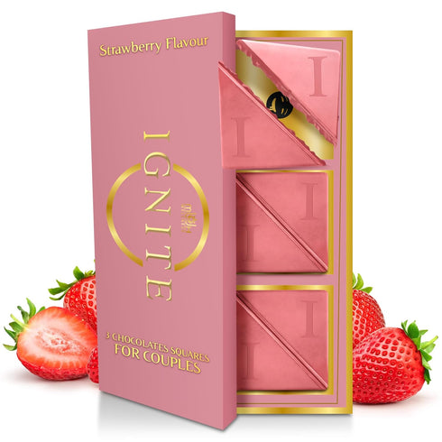 Ignite Chocolate Bars - Premium Strawberry flavor Chocolate Squares for Couples -