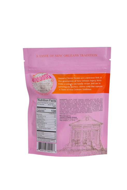 (4oz) Joanie's Cheese Straws - Spicy Crisp Cheddar - Authentic Southern Snack - Large Bag