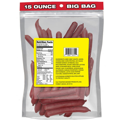 15-Ounce Package, (Pack (Pack 2) Old Trapper Deli-Style Beef Sticks, Teriyaki Flavor, Great for On-the-Go Snacking, Six