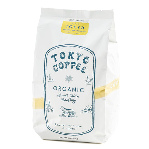 TOKYO COFFEE Organic Blend, Medium Dark Roast Whole Bean Coffee from Japan