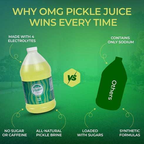 64 Oz OMG Pickles Dill Pickle Juice for Leg Cramps Natural Pickle Juice Sports Drink for Cramp Relief & Hydration
