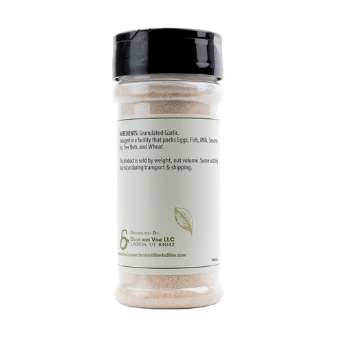(4.8 Olive & Vine Granulated Garlic, Savory & Aromatic, Seasoning for Pasta, Roasted Vegetables, Grilled Meats, Rich