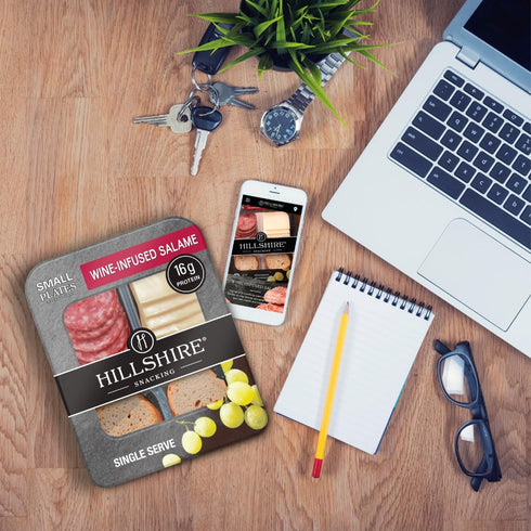 Hillshire Snacking 2.76 oz. Small Plates, Wine-Infused Salame with White Cheddar Cheese